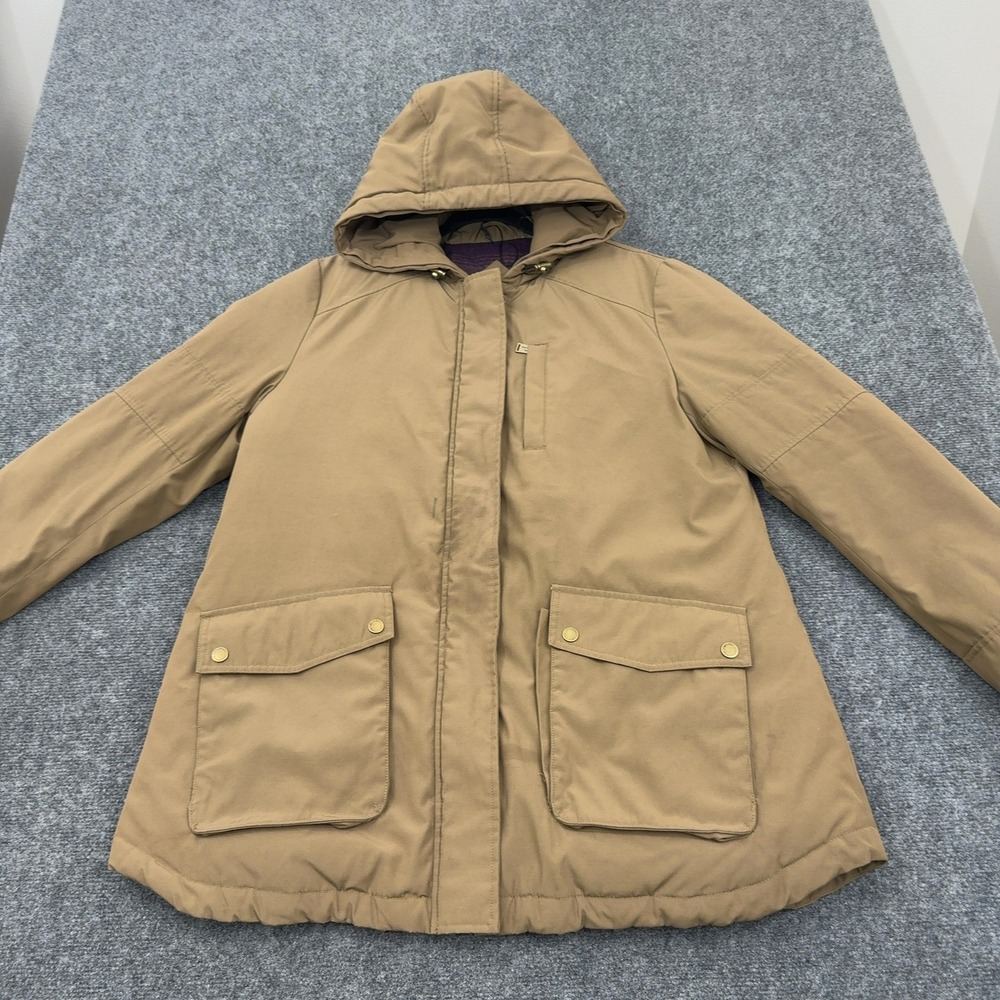 Pendleton Down Jacket Parka Mens L Tan Polyester Cotton Wool Lined Hooded Gorp